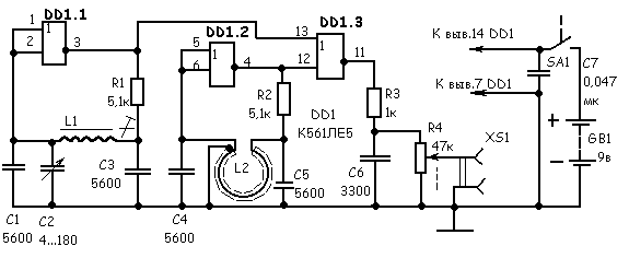 Схемы металлоискателей MD4U